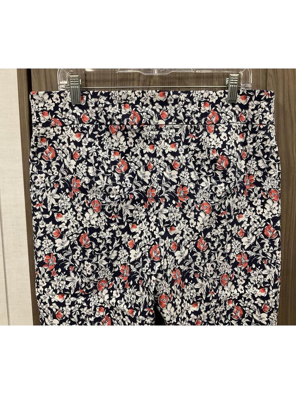 Coral Bay Womens Blue/floral Elastic Waist Stretchy Capri Pants Size 18 - Picture 4 of 9